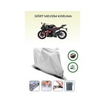 Gri Arka Çanta Ve Kilit Uyumlu Yuki Yk250-21 R-samurai Uyumlu Motor Brandası