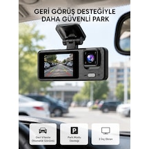 Mey İthalat Full Hd 3'lü Araç Kamerası Geri Görüş Destekli Park Modlu 1080p Dvr 70391106