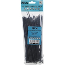 Siyah 3.6x200mm Plastik Cırt Kelepçe 100pcs 5468