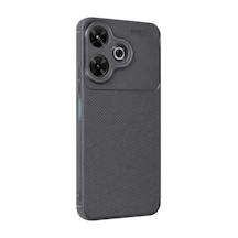 Xiaomi Redmi 13 4g Uyumlu Kılıf Auto Focus Karbon Kapak - Gri