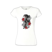 Tattoo - Tiger Beyaz Kadın Tshirt 001