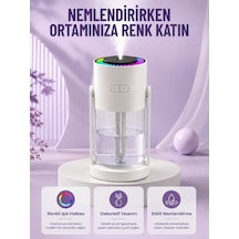Sessiz Hava Nemlendirici Renkli Gece Işıklı Otomatik Kapanma Özellikli Nemlendirme Cihazı - Lisinya