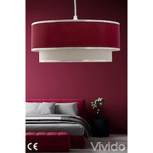 Vivid Tekli Sarkıt Bordo Avize Bordo