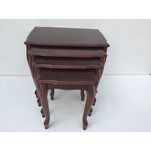 Zigon Aslan Lükens Model Ayak Model Parlak Ceviz Renk Kayın Torna