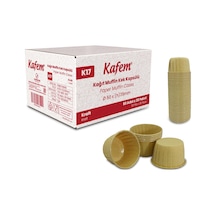 Kafem Kağıt Muffin Kek Kapsülü Kraft 50li X 30 Paket Koli - K17 Açık Kahverengi