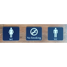 Şık Tasarımlı Yönlendirme Tabelası - No Smoking Levhası
