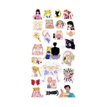 Sailor Moon Sticker Laptop Tablet Telefon Ajanda Bullet Journal Motor Sticker Suya Dayanıklı 1