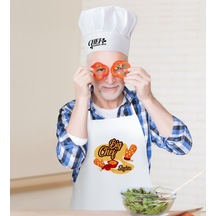 Kişiye Özel Big Chef Erkek Mutfak Önlüğü Ve Aşçı Şapkası Seti-2