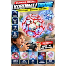 Bowie Darbeye Dayanıklı Kafesli Mini Drone Led Işıklı