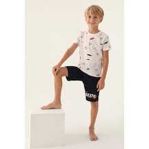 Arnetta Skateboard Krem Erkek Çocuk Bermuda Takım 5274-42714 Krem
