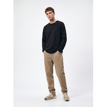 LTB Regular Fit Likralı Basic Lacivert Sweatshırt