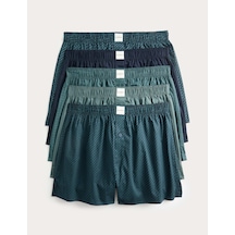 Marks & Spencer 5'li Pamuklu Boxer Mavi