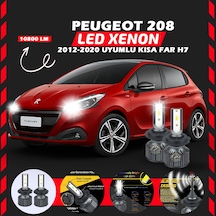 Peugeot 208 2012-2020 Kısa Far Uyumlu Şimşek Etkili Led Xenon Premium Series H7