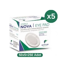 Nova Optik Steril Göz Kapama Bandı - Göz Pedi 6,5 x 9,5 cm 50 x5 Kutu
