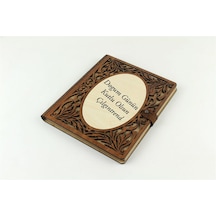 Kişiye Özel Ahşap Desenli Akordiyon Defter