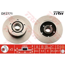TRW DF2771 FREN DİSKİ ARKA A4 95-00 DÜZ 245mm