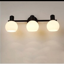 Rsylight Rustik Dekoratif Metal Modern Siyah Tavan Duvar Opal Camlı 3 Lü Avize Siyah
