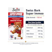 Swiss Bork Super Immoo Çilek Aromalı Sıvı Takviye 150 Ml