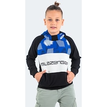 Slazenger DRAGICA IN Çocuk Kapüşonlu Cepli Siyah Sweatshirt