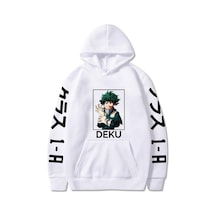 Erkek/kadın Japon Sıcak Anime My Hero Academia Deku Kapşonlu Kazaklar Üstler Rahat Moda Erkek/kız Kumaş Beyaz