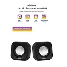 Sprange Sr-pn99 2w 2 Usb 2.0 + 3.5mm 5v Hoparlör Siyah