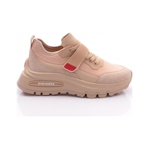 Dgn 081 Kadin Üstü Yazili Spor Ayakkabi 081-2252-R0152 Bej