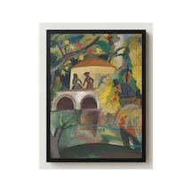 Modern Sanat Macke Rokoko Çerçevesiz Poster 21x30 Cm A4 Tablo Modern Sanat Ekspresyonizm