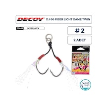 Decoy Dj-96 Fiber Light Game Tüylü Çiftli Asist İğnesi 2 2 Adet