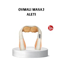 Ergonomik Ovmalı Masaj Aleti Isıtmalı, Yoğurmalı, Boyun Ve Bel Rahatlatıcı Masaj Makinesi Çok Renkli