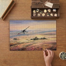 Eski Uçak - Gökyüzü - Manzara Tasarımı 240 Parça Ahşap Puzzle Ahşap Kutuda Mpy20302