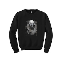 Moon Knight Warrios Face Siyah Sweatshirt Siyah