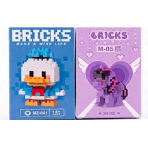 Mikro Blok Oyuncak Seti - Mz-041 Donald Duck & M-05 Unıcorn 216 Parça Hediyelik 1 Sepexa Bricks Mikro Blok Oyuncak Seti - Mz-041 Donald Duck & M-05 Unıcorn 216 Parça Hediyelik