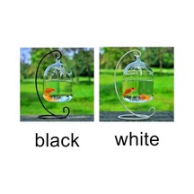 Pazly El Sanatı Cam Akvaryum, Askı Desenli Beyaz Açık, 15cm, Ev Dekorasyonu, Şeffaf, 2034322255