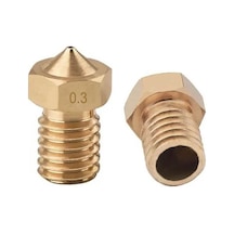 Koodmax 5 Adet 3d Yazıcı Extruder M6 3.0mm / 0.3mm V5 - V6 Pirinç Nozzle Baskı Kafası