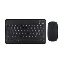 Samsung Galaxy Tab A9 Plus Tüm Seri İle Uyumlu Bluetooth Özellikli Klavye Mouse Set Siyah