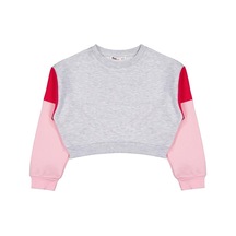 Civil Girls Good Vibes Only Baskılı 6-9 Yaş Sweatshirt - Gri Karmelanj