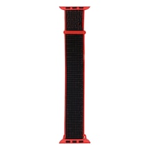 Ariatech Watch Ultra 49mm Kordon Band-03 Serisi Hasır Strap Kayış-kırmızı-siyah