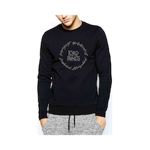 Lord Of The Rıngs Baskılı Siyah Erkek Örme Sweatshirt (530973901)