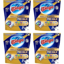 Bingo Akıllı Kapsül Pro Max Bulaşık Makinesi Tableti 40'lı X 4 Adet 160 Kapsül