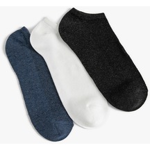 Koton Basic 3'lü Patik Çorap Seti Çok Renkli Multıcolor 4sam80198aa