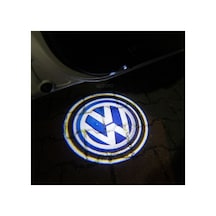 Volkswagen Vw Kapı Altı Led Logo Işığı 2 Adet Sensörlü Pilli Yapıştırmalı Karşılama Projektörü