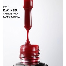 Kalıcı Oje K018, Yarı Şeffaf Koyu Kırmızı, 10 Ml