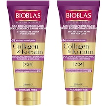 Bioblas Collagen & Keratin Saç Dökülmesine Karşı Şekillendirici Saç Kremi 2 x 250 ML