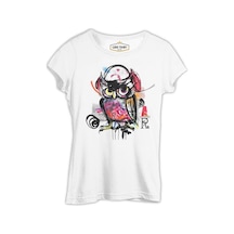All Owl - Baykuş Beyaz Kadın Tshirt 001