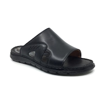 Luis Figo Deri Günlük Ortopedik Erkek Büyük Numara Terlik 39-49 Siyah