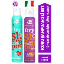 7days Ekstra Temiz & Görünmez Koyu Saçlarda Kuru Şampuan 2 x 200 ML