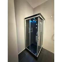 90x90 Kare Duş Üstü Siyah Kompakt Sistem Yerli Üretim