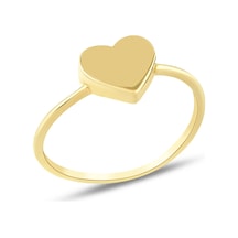 Debora Jewelry 14 Ayar Altın Kalpli Model Yüzük