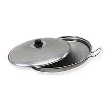 Krom-paslanmaz Kavurma Sacı Kapaklı. (35 CM)