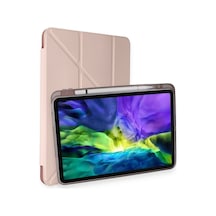 Muratech Newface Apple Uyumlu iPad 10.2 7.nesil Kılıf Kalemlikli Hugo Tablet Kılıfı - Rose Gold